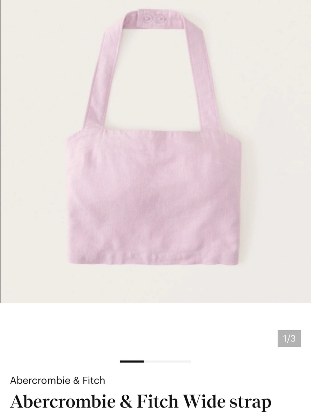 Abercrombie & Fitch Pastel Pink Wide-Strap Tote